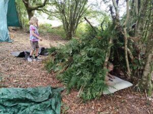building a den in the woods
